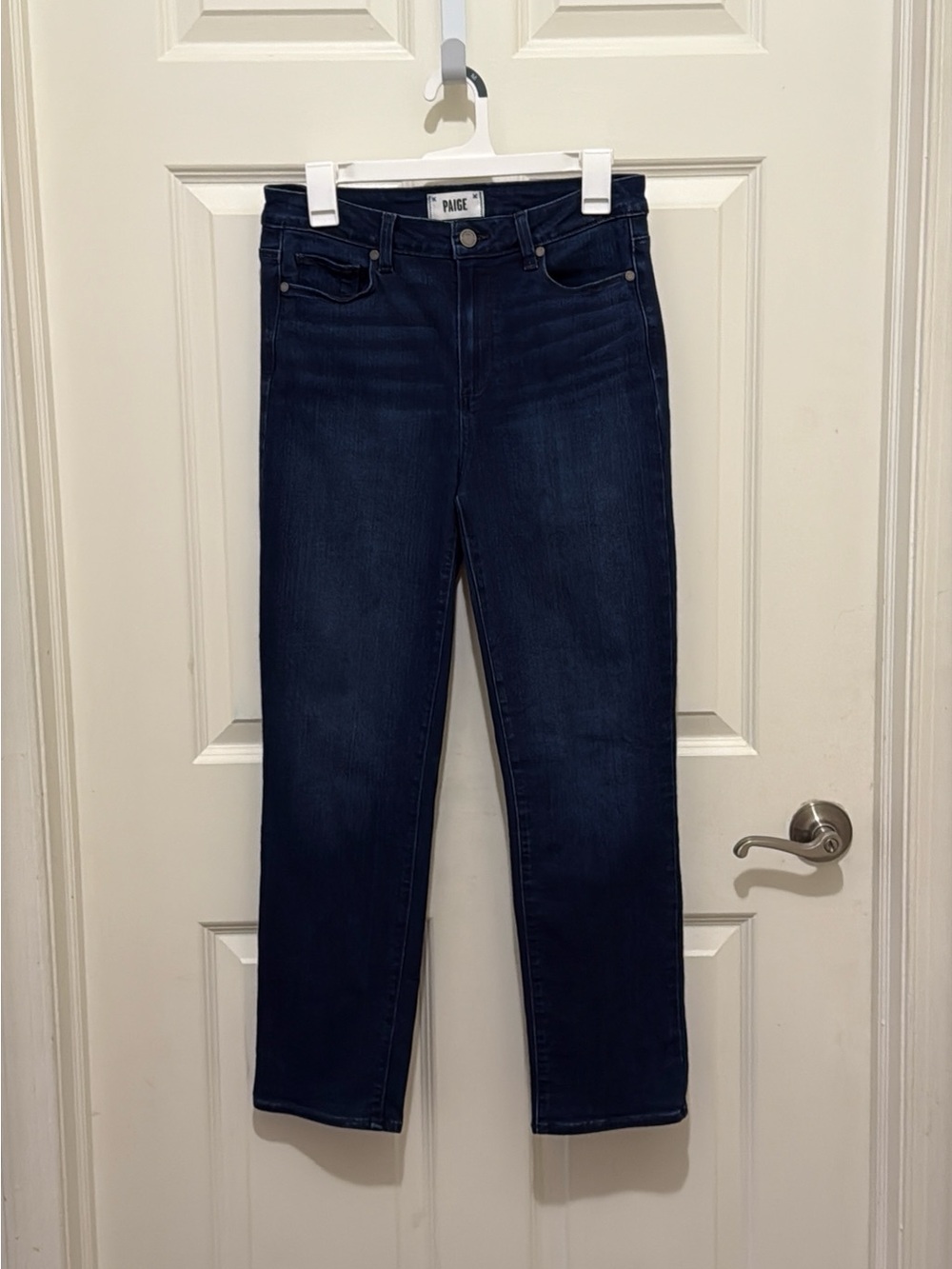 PAIGE Deep Indigo Mid-Rise Jeans